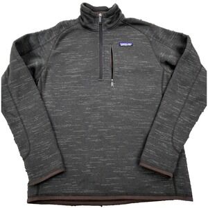 Patagonia Better Sweater Men Small Brown Pullover Quarter Zip Fleece Jacket